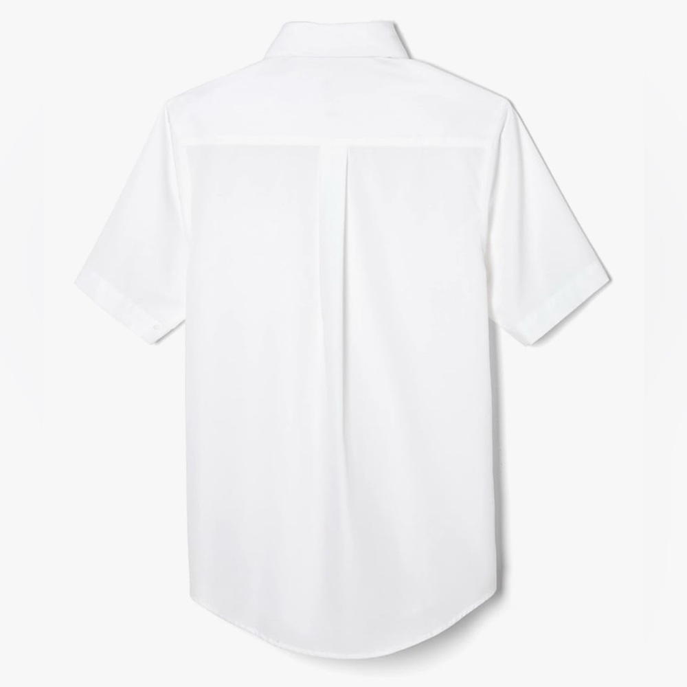 French Toast Bundle of 3 Boys' Short Sleeve Classic Poplin Dress Shirt - White - Picture 4 of 16